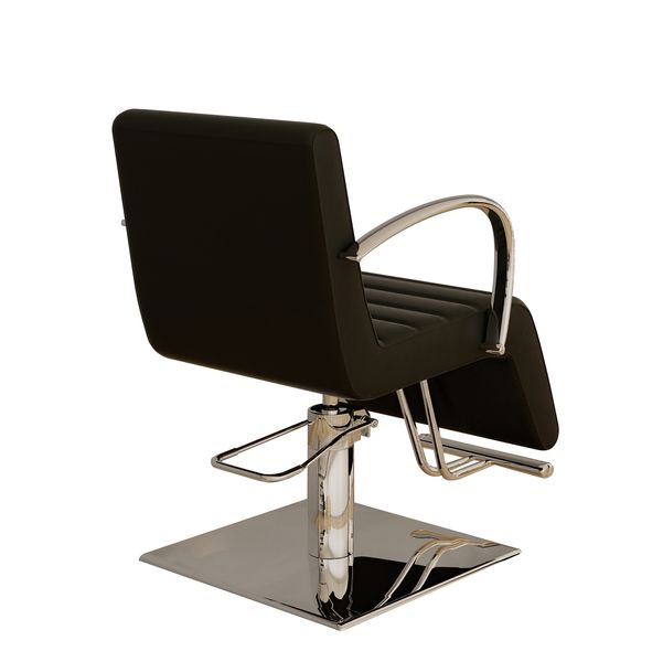 Velour Salon Chair Black & Chrome SC89