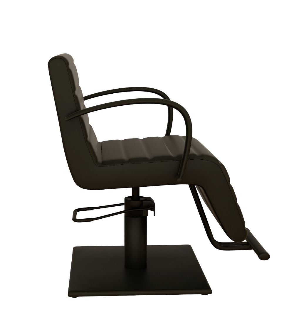 Velour Salon Chair Black & Chrome SC89