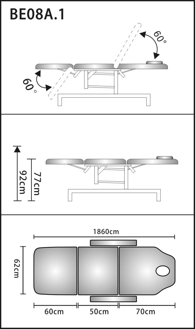 InkForge Tattoo Bed BE08A