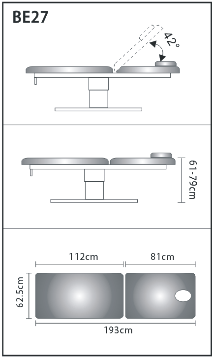 Elevate Pro - Electric - Treatment Bed - Stone