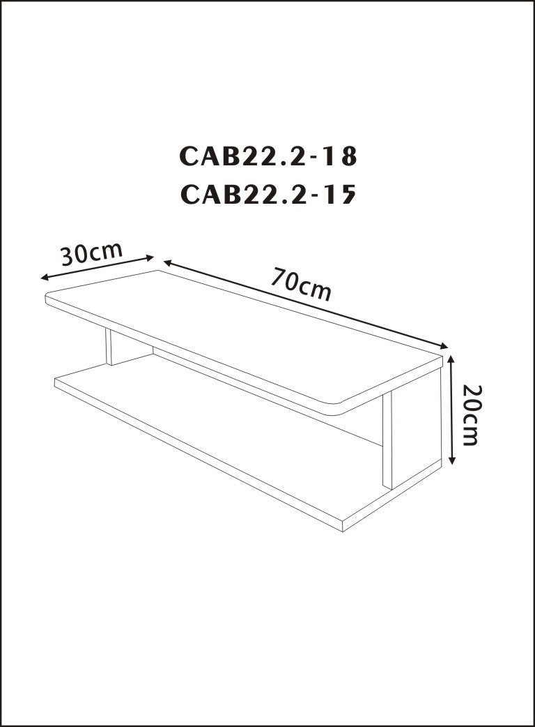 Valencia Double Shelf CAB22.2 - Marble Oak
