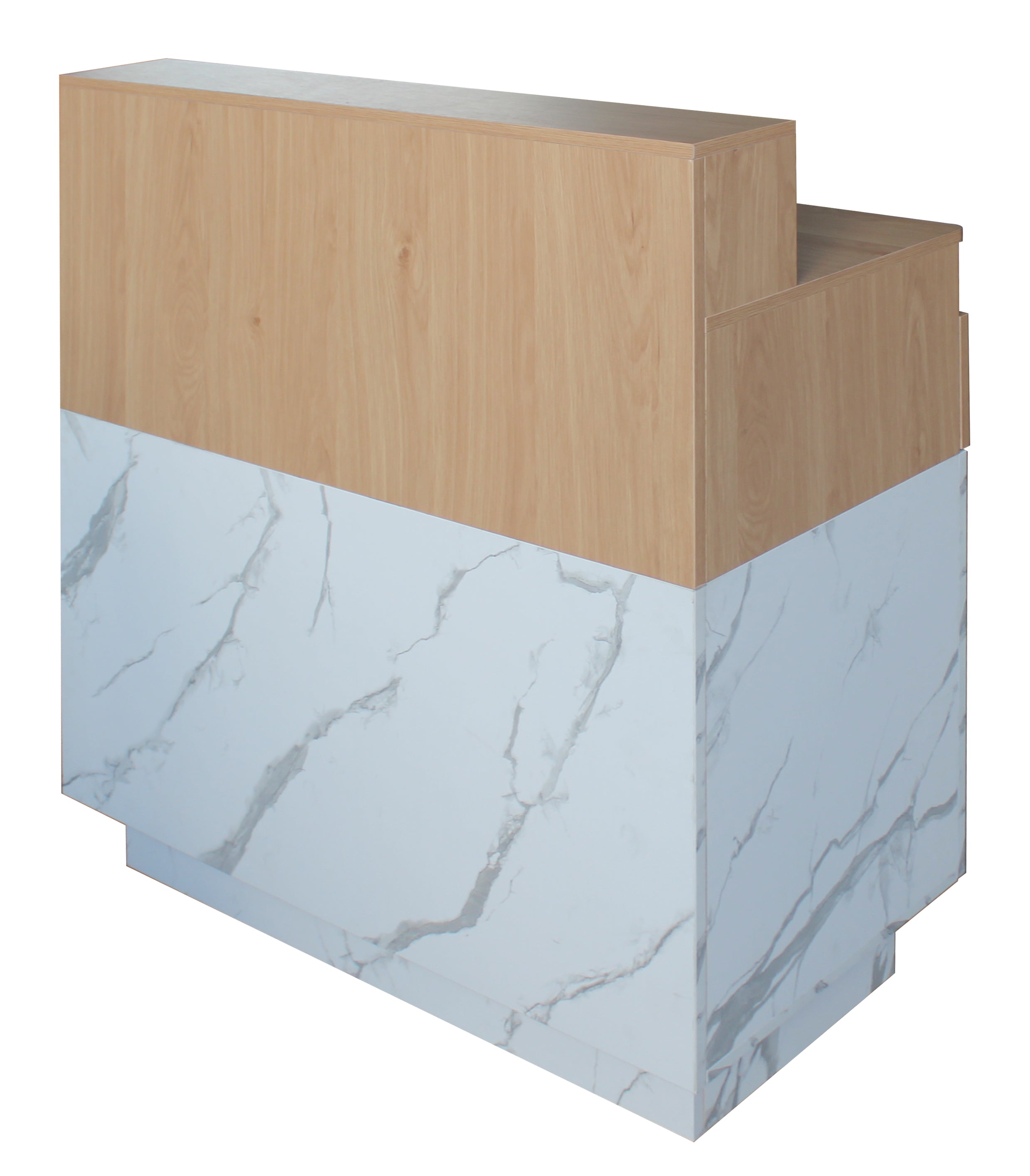 Valencia Reception Desk RD22 - Marble Oak