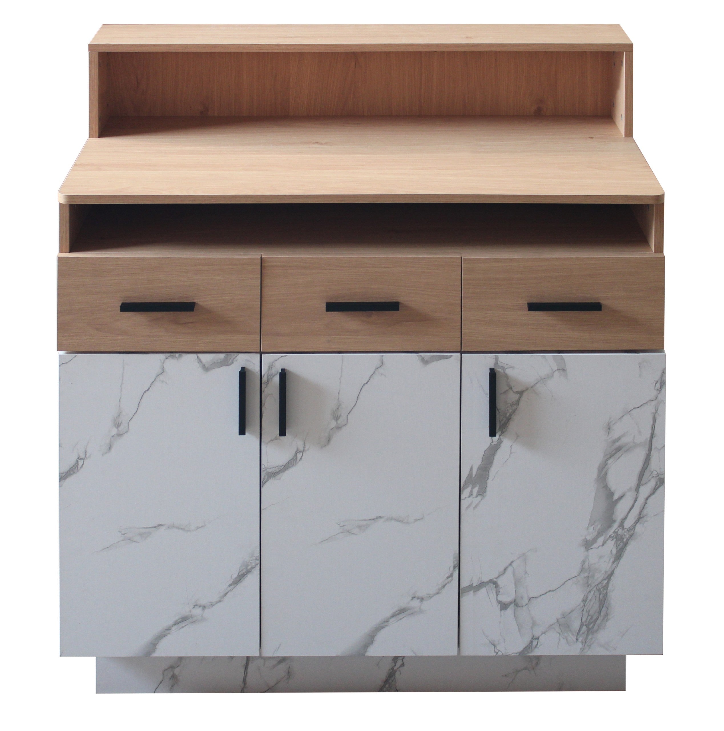 Valencia Reception Desk RD22 - Marble Oak
