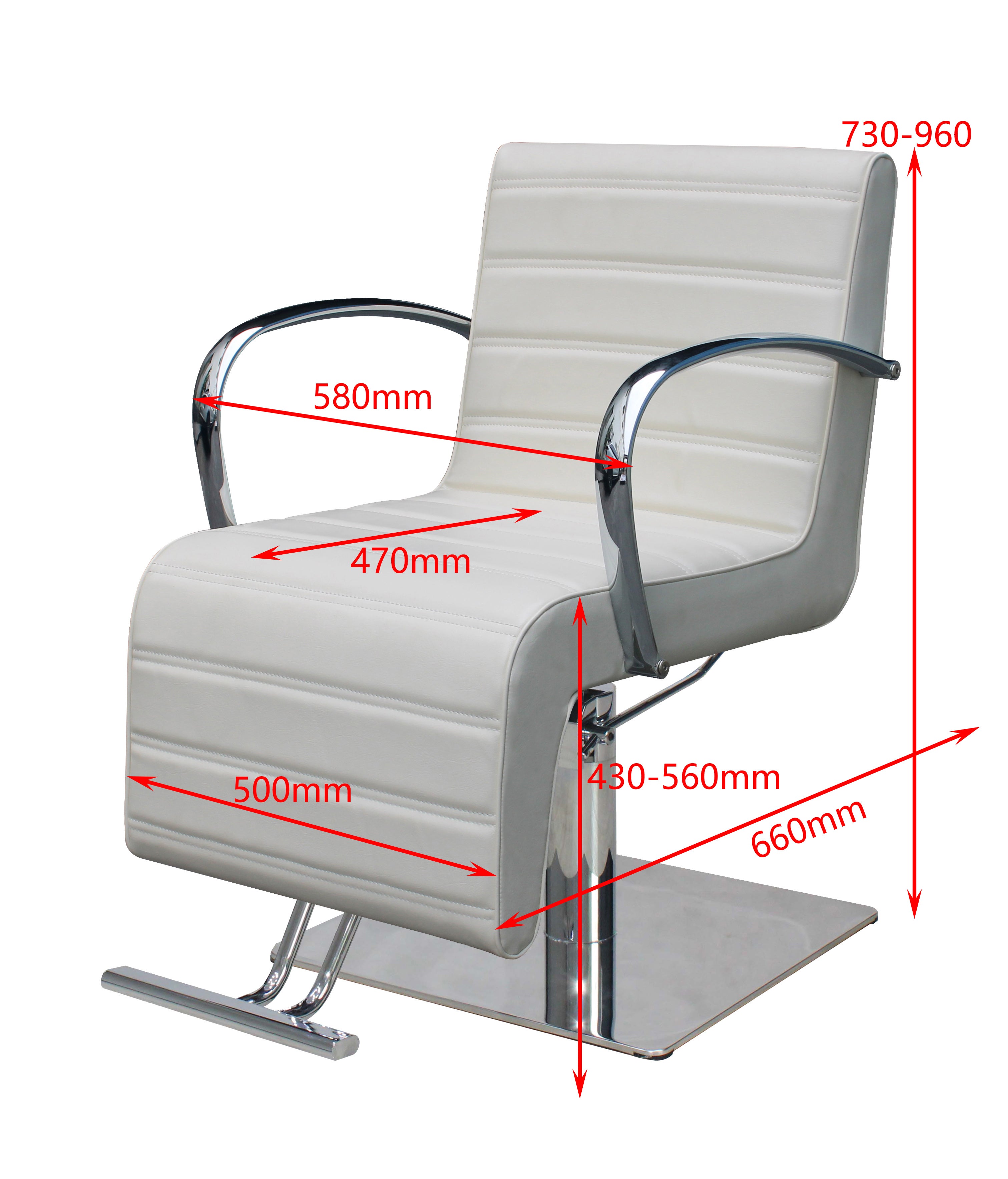 Velour Salon Chair SC89 - White