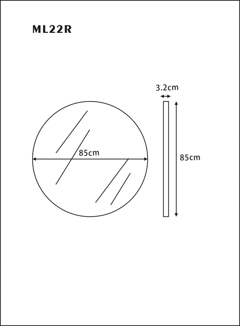 Valencia Round LED Mirror ML22