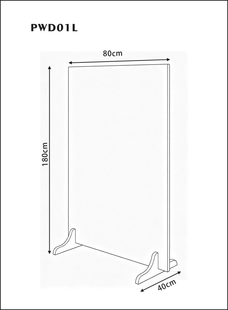 Oak Partition Wall Divider - Large 80W x 40D x 180H cm