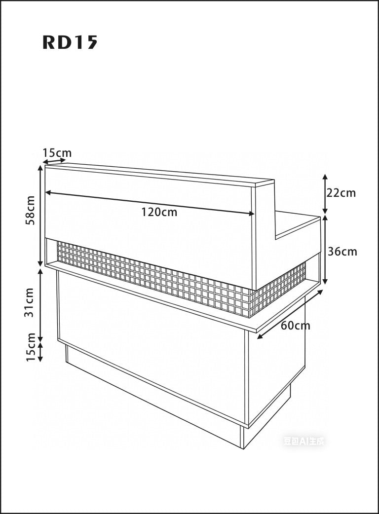 Julia Reception Desk RD15 - White