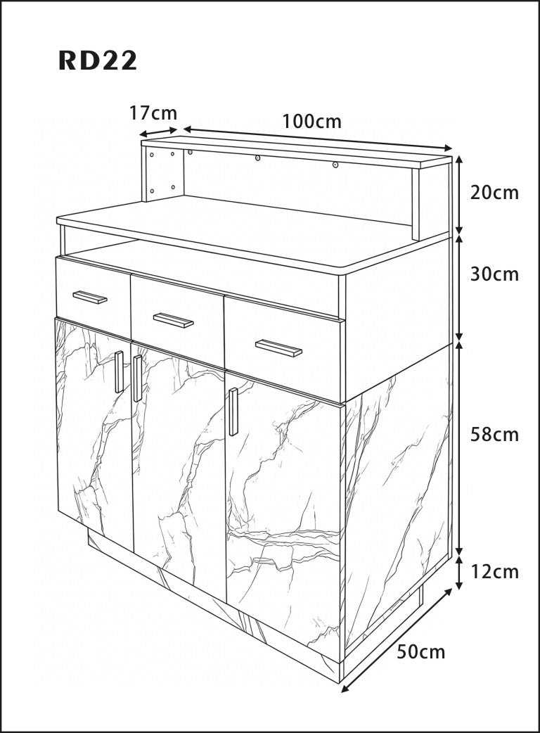 Valencia Reception Desk Oak RD22