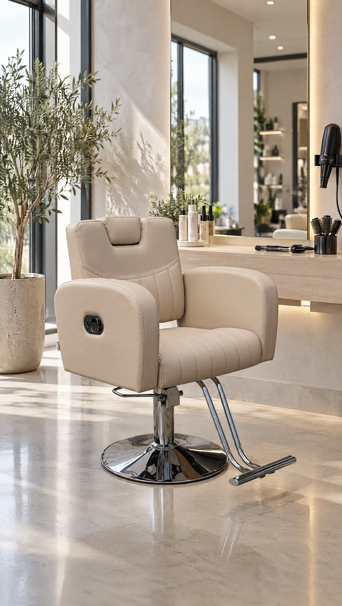 Shimae - Reclining Chair - Nude Beige