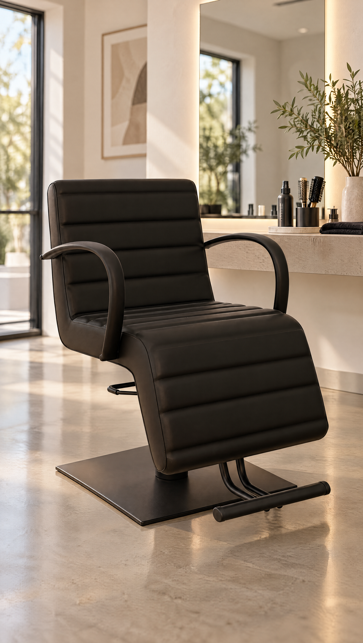 Velour - Salon Chair - Black