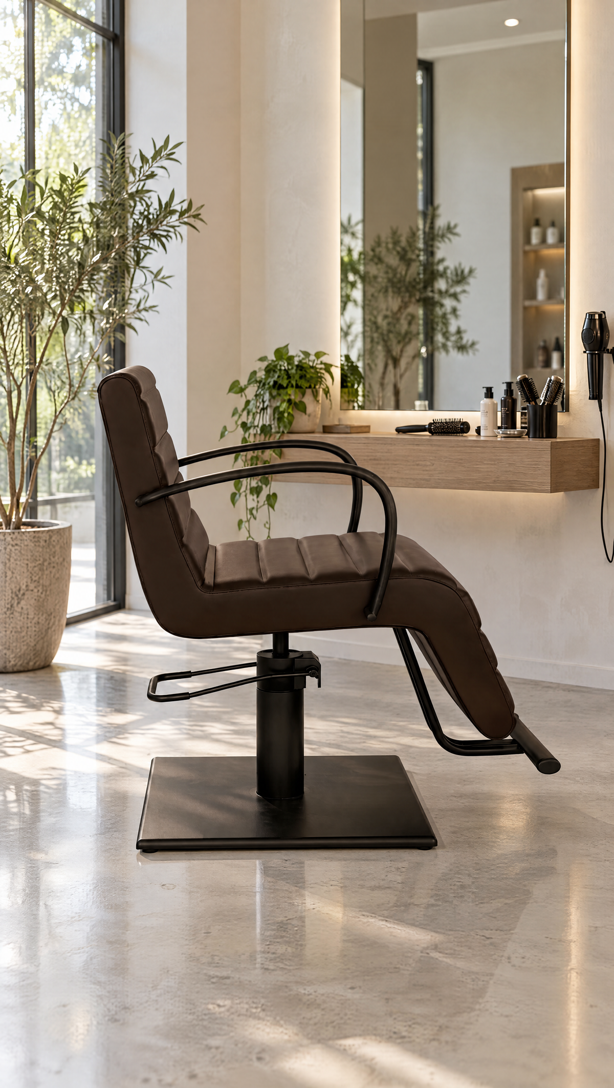 Velour - Salon Chair - Chocolate