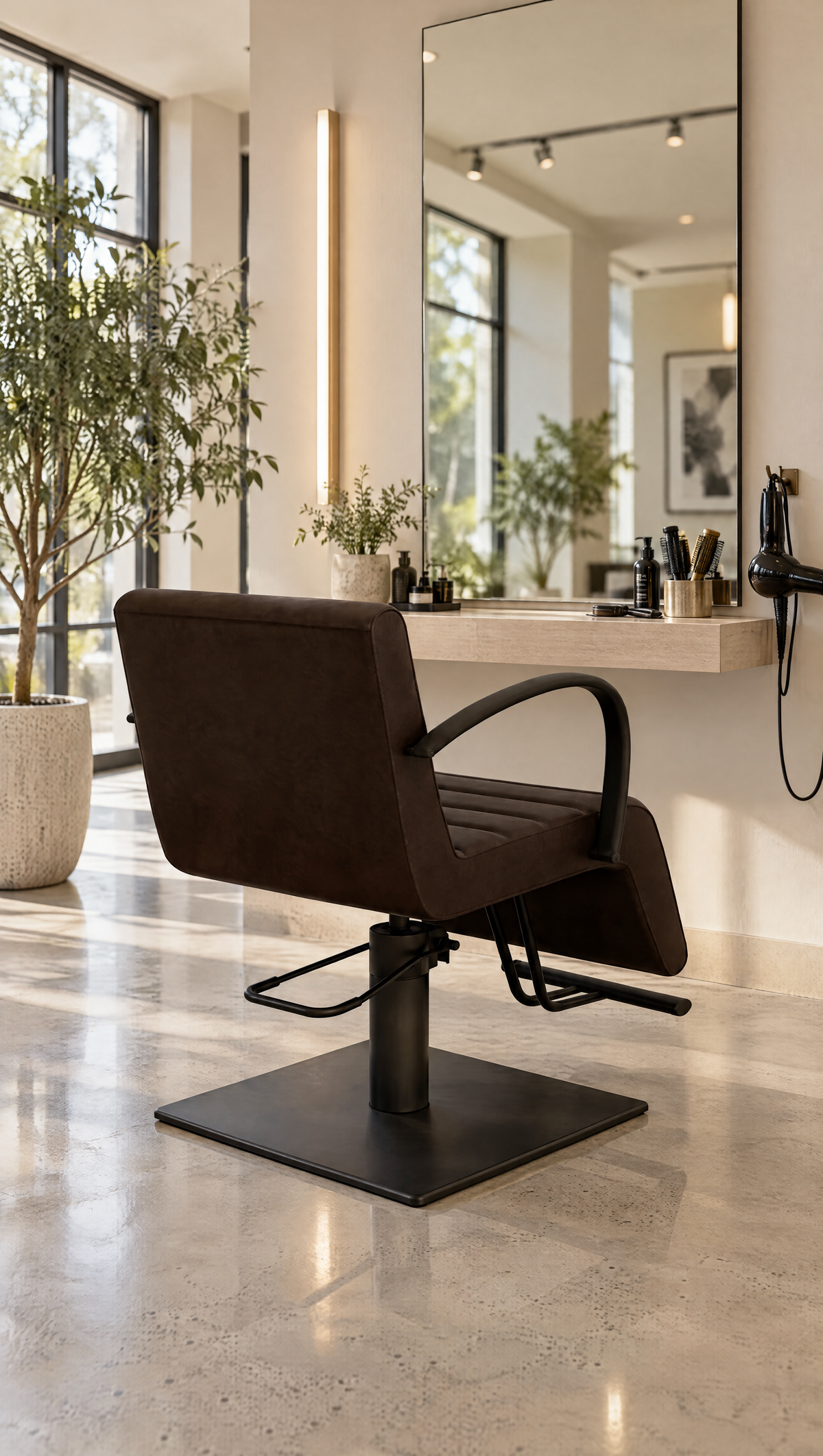 Velour - Salon Chair - Chocolate