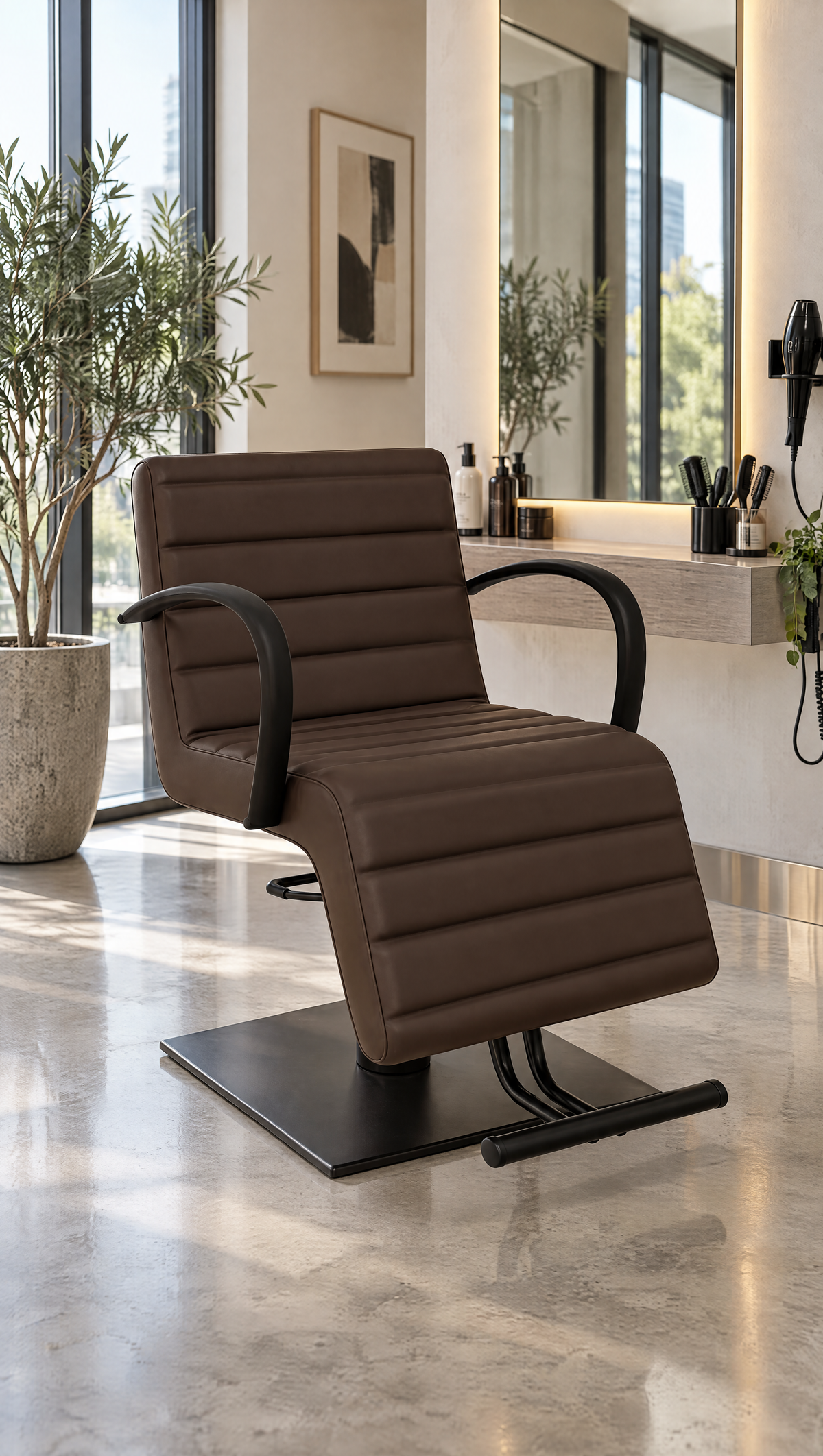 Velour - Salon Chair - Chocolate