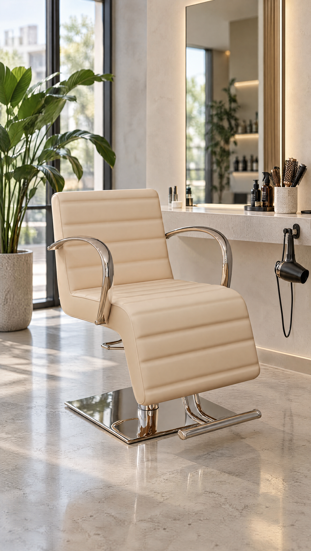 Velour - Salon Chair - Nude Beige