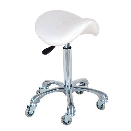 Dennis Saddle Stool White ST03P