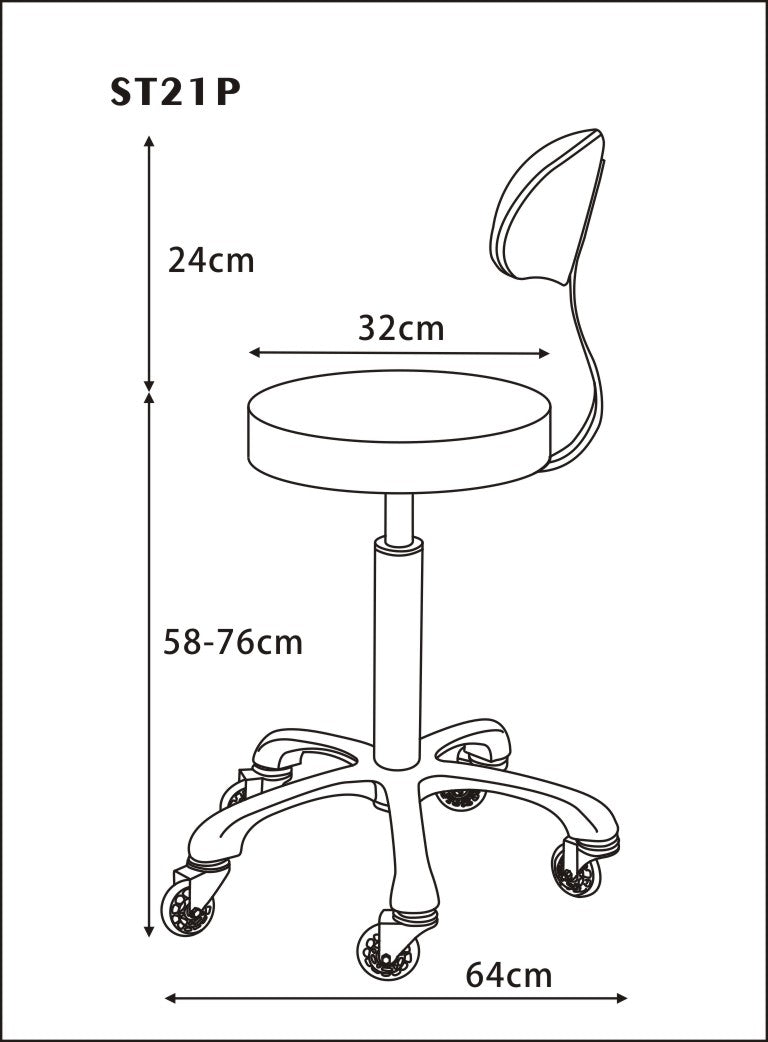 Ergo Pro Stool Black ST21P