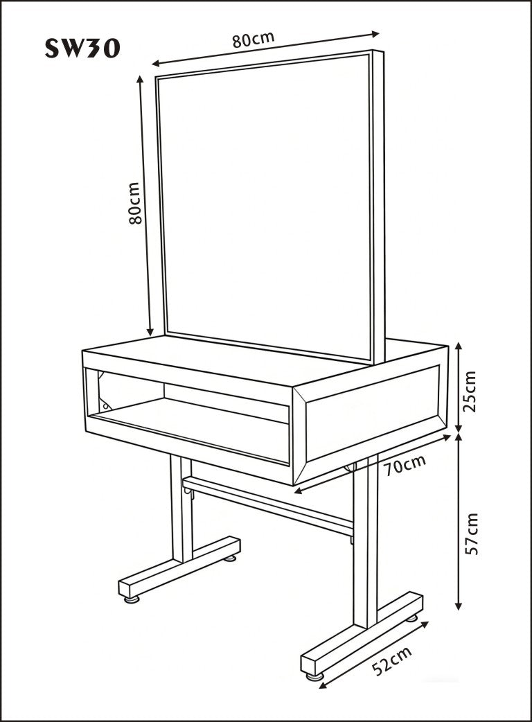 New York Double Sided Workstation SW30 - Wood