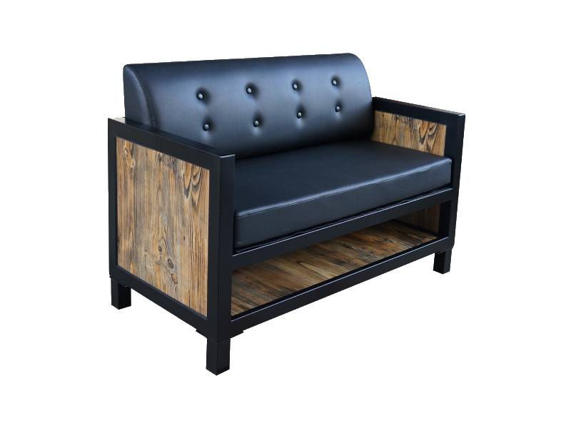 Tate 2 Seater Waiting Lounge Black WC26