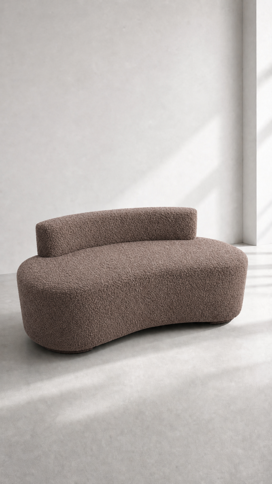 Terra Curved Lounge - 3 Seater - Chocolate