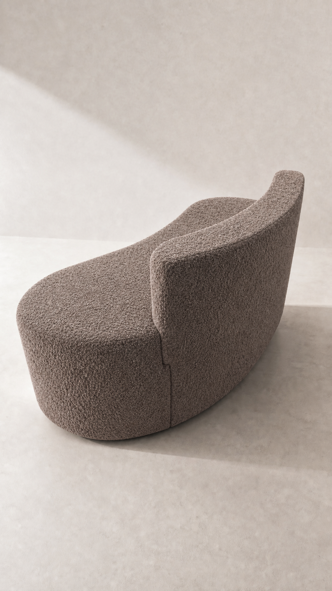 Terra Curved Lounge - 3 Seater - Chocolate