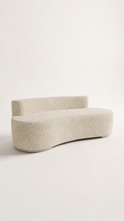 Terra Curved Lounge - 3 Seater - Cream