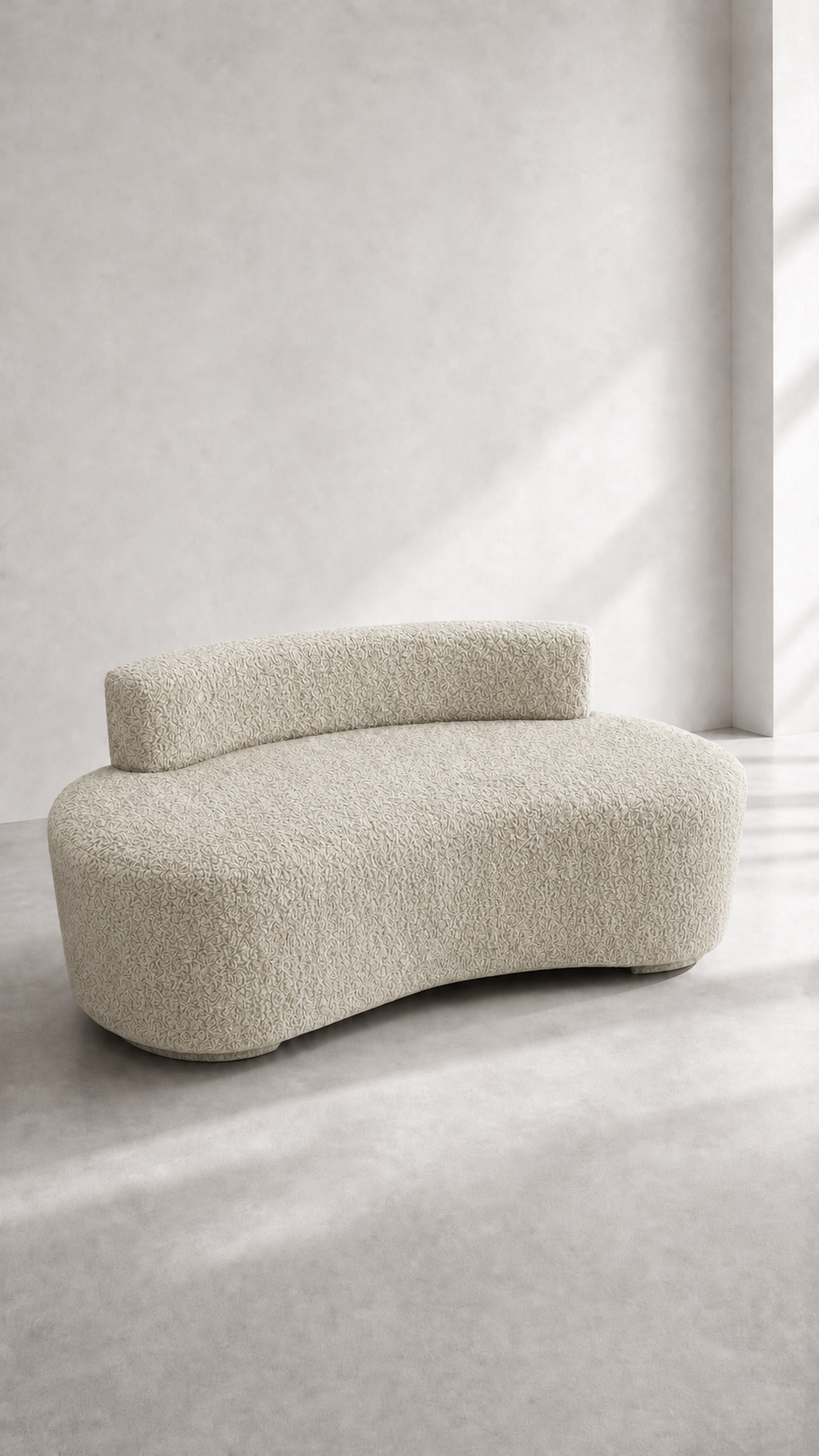 Terra Curved Lounge - 3 Seater - Cream