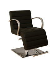 Velour Salon Chair Black & Chrome SC89